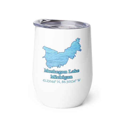 Muskegon Lake Wine Tumbler