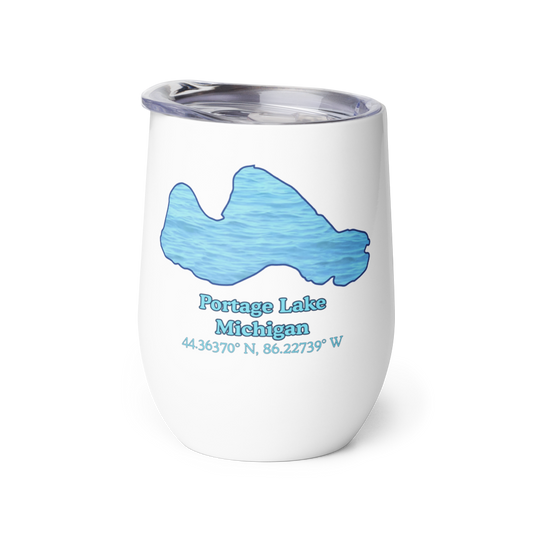 Portage Lake Wine Tumbler