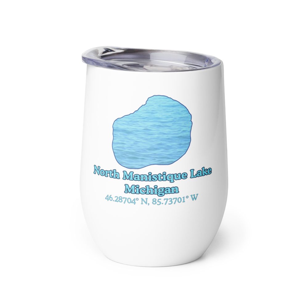 North Manistique Lake Wine Tumbler