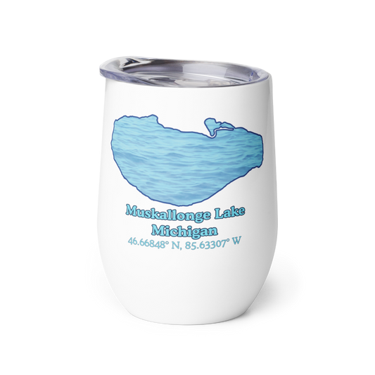 Muskallonge Lake Wine Tumbler