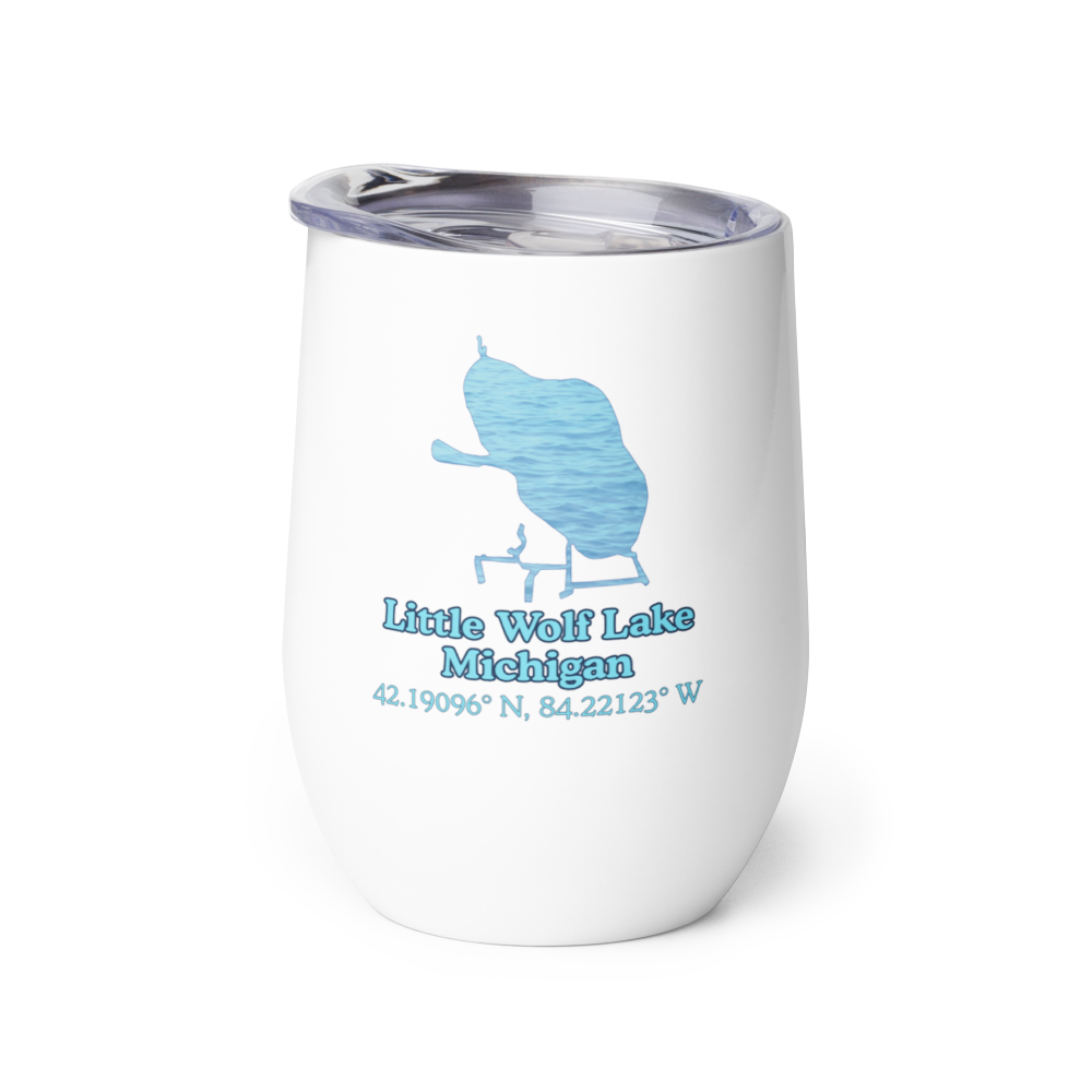 Little Wolf Lake Wine Tumbler