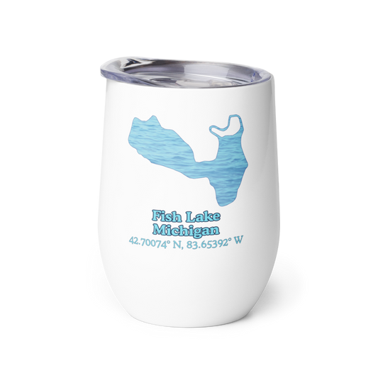 Fish Lake Wine Tumbler