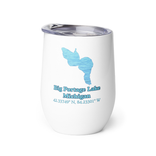 Big Portage Lake Wine Tumbler