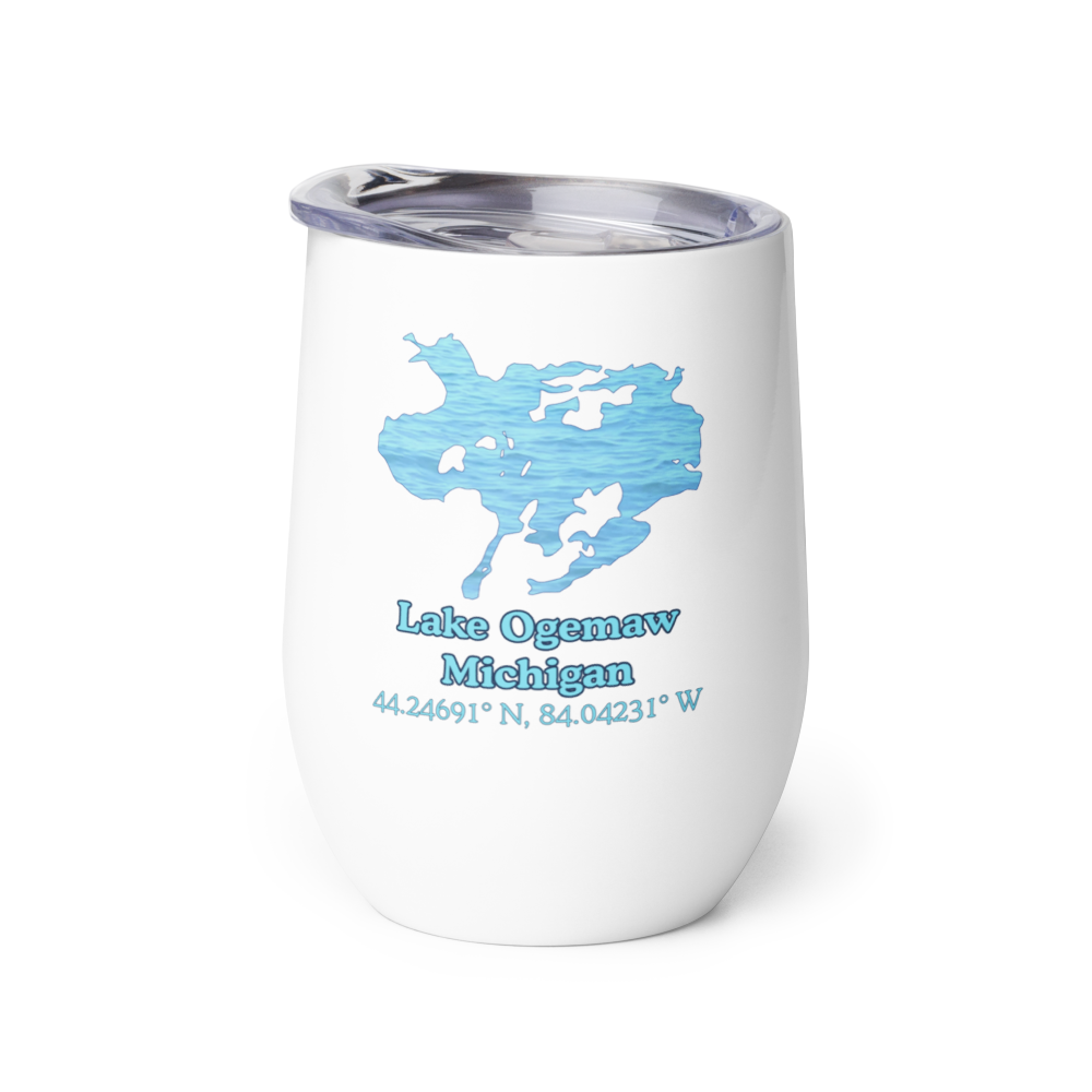 Lake Ogemaw Wine Tumbler