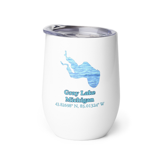 Gray Lake Wine Tumbler