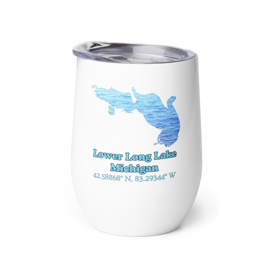 Lower Long Lake Wine Tumbler